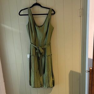 Laundry By Shelli Segal Olive Midi Dress with Belt